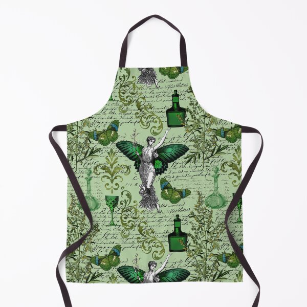 Item preview, Forest Fairy and Healing Herbs Green Academia Aesthetic Pattern - Pistachio Green designed and sold by CanisArtStudio.