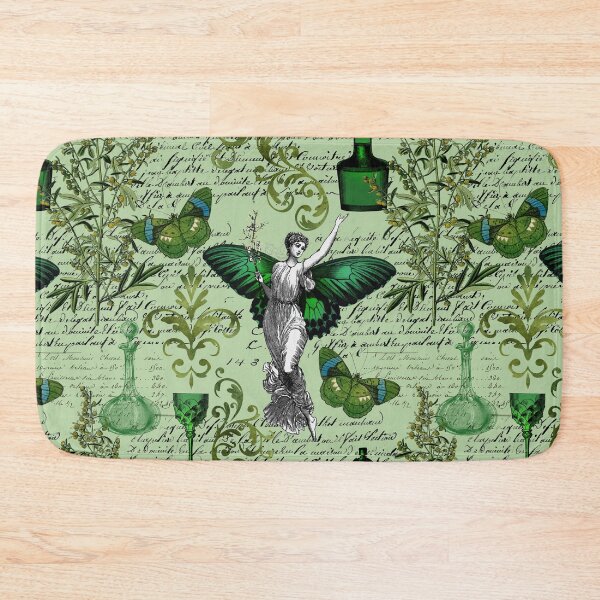 Item preview, Forest Fairy and Healing Herbs Green Academia Aesthetic Pattern - Pistachio Green designed and sold by CanisArtStudio.