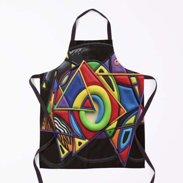 Item preview, triangles circles and squares in charcoal C colorful geometric abstract designed and sold by SmashingDeals.