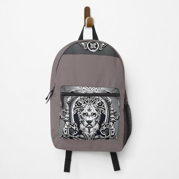 Item preview, Majestic Silver Lion Crest – Ornate Heraldic Emblem with Initial 'R' designed and sold by RaresS.