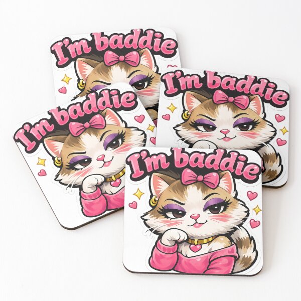 Item preview, I am baddie | cute cat sticker for baddie's  designed and sold by Mohitt09.