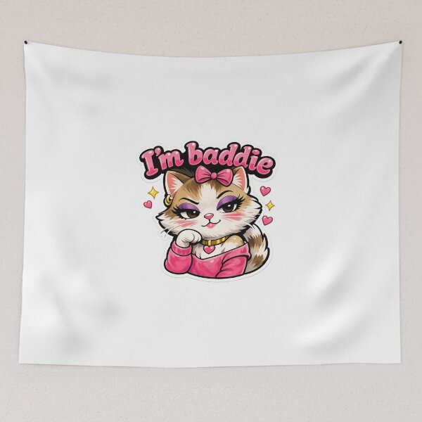 Item preview, I am baddie | cute cat sticker for baddie's  designed and sold by Mohitt09.