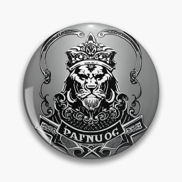 Item preview, Majestic Silver Lion Crest – Ornate Heraldic Emblem designed and sold by RaresS.