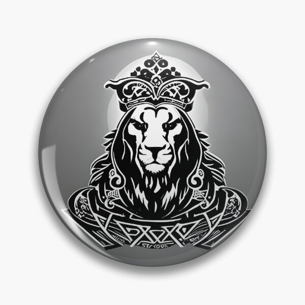 Item preview, Majestic Silver Lion Crest – Ornate Heraldic Emblem designed and sold by RaresS.