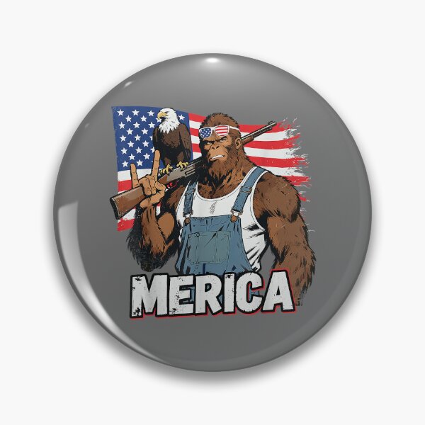 Item preview, Bigfoot Merica Rock USA Flag Patriotic Sasquatch 4th of July designed and sold by KristineLi.