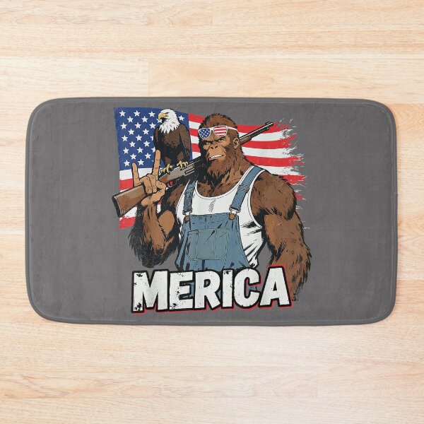 Item preview, Bigfoot Merica Rock USA Flag Patriotic Sasquatch 4th of July designed and sold by KristineLi.
