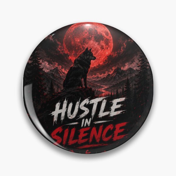 Item preview, Hustle In Silence Motivational Wolf Poster designed and sold by AuraPixelDesign.