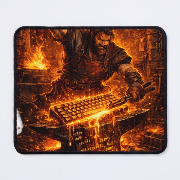 Item preview, The Code Blacksmith – Forging a Legendary Keyboard from Molten Code designed and sold by PenchalaPrabhas.