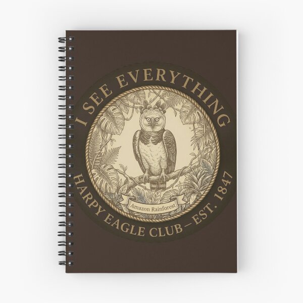 Item preview, I See Everything Harpy Eagle Club Amazon Humor Badge designed and sold by CalmCapy Co.