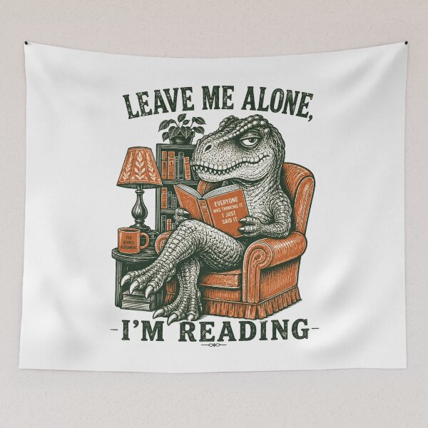 Item preview, Sarcastic T Rex Reading Books Vintage Retro designed and sold by BeardWave.