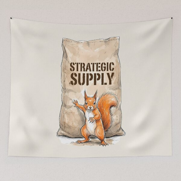 Item preview, Strategic Supply: Funny Squirrel Guardian Art designed and sold by SoulPT.