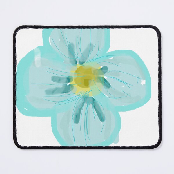 Item preview, Simple Light Blue Digital Flower Sketch designed and sold by BalkanBloom.