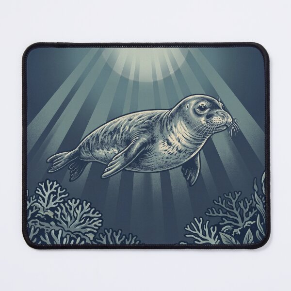 Item preview, Mālama I Ke Kai Care for the Ocean — Hawaiian Monk Seal Conservation Art Print Endangered designed and sold by MālamaThreads.