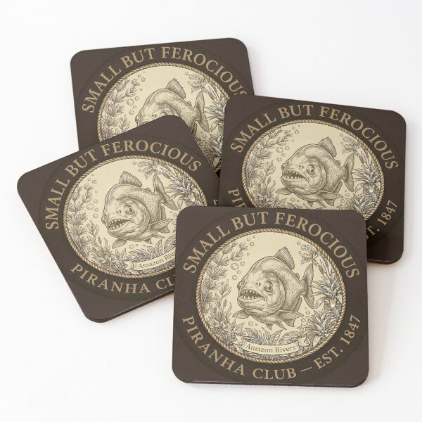 Item preview, Small but Ferocious Piranha Club Amazon Humor Badge designed and sold by CalmCapy Co.