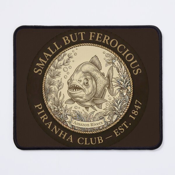 Item preview, Small but Ferocious Piranha Club Amazon Humor Badge designed and sold by CalmCapy Co.