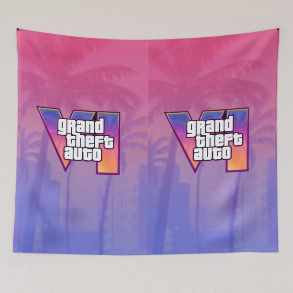 Item preview, Vice City Retro Wave - Neon Pink Palm Sunset designed and sold by William Cano.