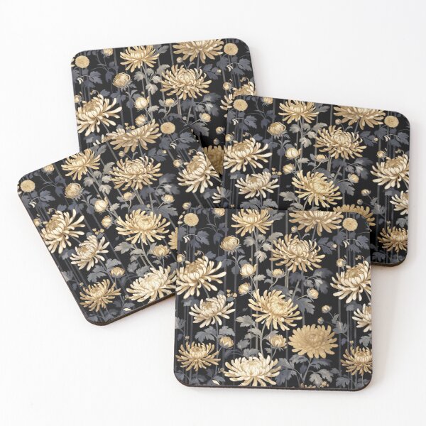 Item preview, Luxurious Black and Gold Floral Pattern designed and sold by IntelliMindDesigns.