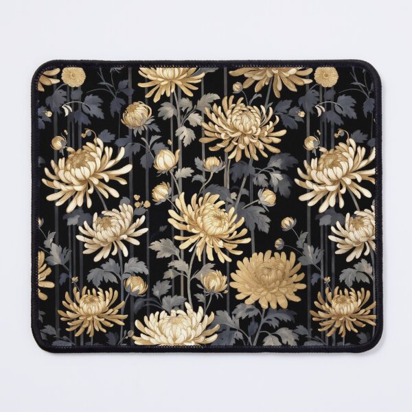 Item preview, Luxurious Black and Gold Floral Pattern designed and sold by IntelliMindDesigns.