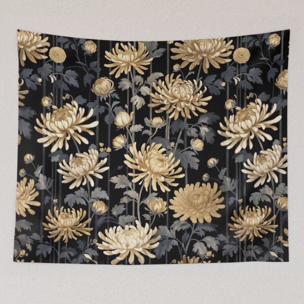 Item preview, Luxurious Black and Gold Floral Pattern designed and sold by IntelliMindDesigns.