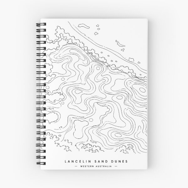 Item preview, Lancelin Sand Dunes Topographic Line Art Western Australia Minimalist Map designed and sold by Yellowriversss.