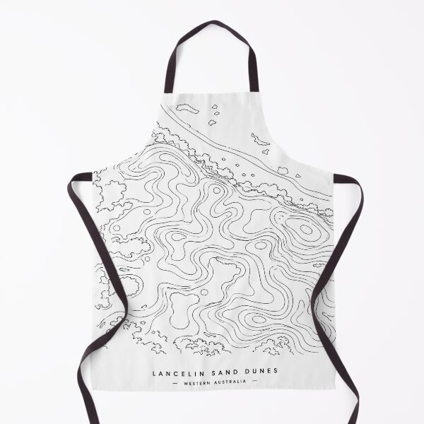Item preview, Lancelin Sand Dunes Topographic Line Art Western Australia Minimalist Map designed and sold by Yellowriversss.