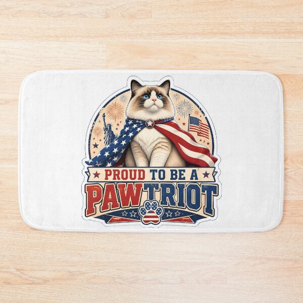 Item preview, Proud To Be A Pawtriot Ragdoll Cat – Patriotic 4th of July USA Cat Lover Gift designed and sold by Bettybee00.