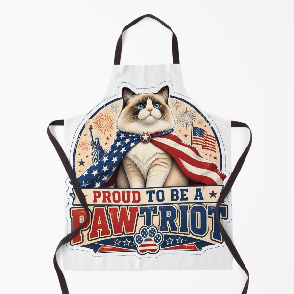 Item preview, Proud To Be A Pawtriot Ragdoll Cat – Patriotic 4th of July USA Cat Lover Gift designed and sold by Bettybee00.