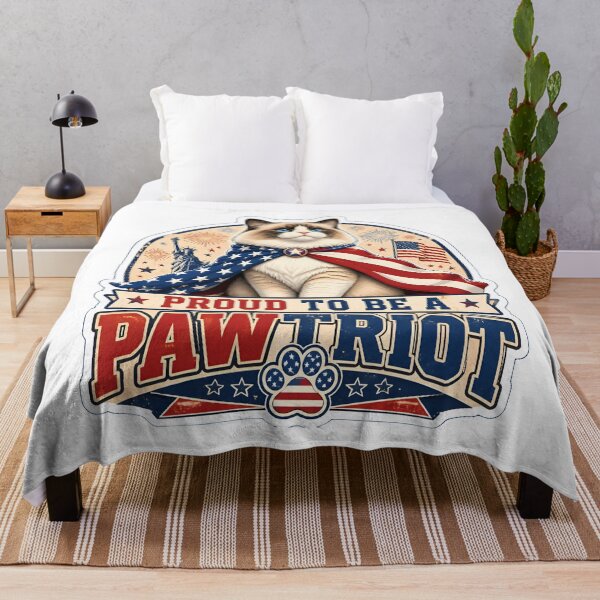Item preview, Proud To Be A Pawtriot Ragdoll Cat – Patriotic 4th of July USA Cat Lover Gift designed and sold by Bettybee00.