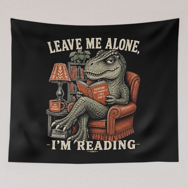 Item preview, Sarcastic T Rex Reading Books Vintage Retro 2 designed and sold by BeardWave.