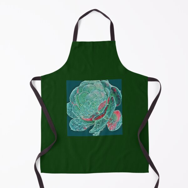 Item preview, Graphic Textured Teal and Red Succulent Digital Painting designed and sold by BalkanBloom.