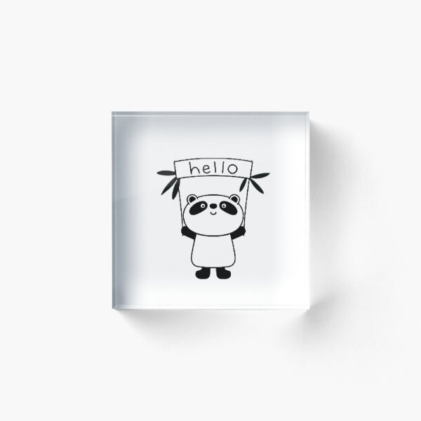 Panda Roblox Acrylic Blocks Redbubble - block town roblox