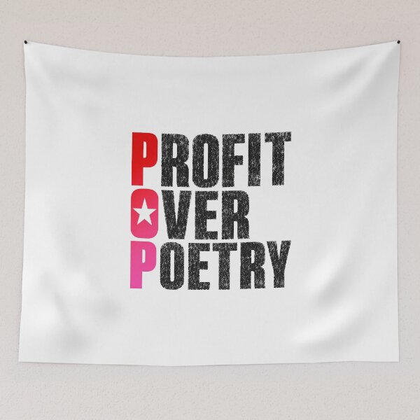Item preview, MUSIC - POP - Profit Over Poetry blk designed and sold by MetusArt.