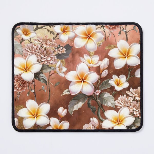 Item preview, Rustic Plumeria Floral Pattern on Wood designed and sold by IntelliMindDesigns.