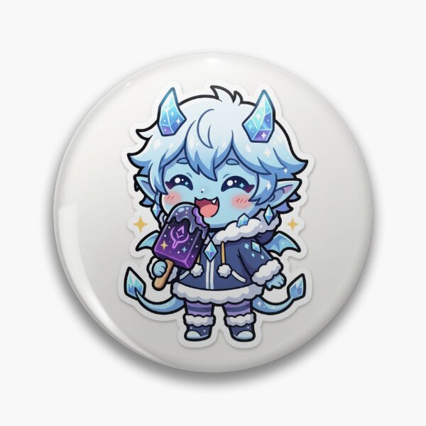 Item preview, Chibi Ice Demon Kawaii Crystal Horns Sticker designed and sold by uegi.