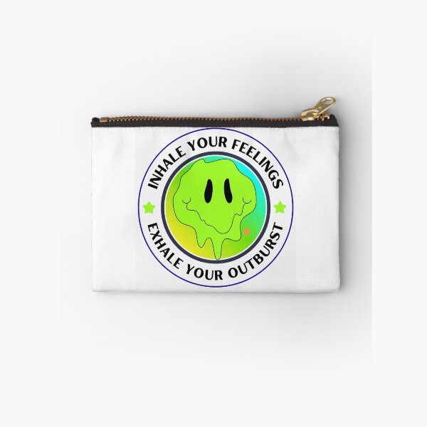 Item preview, Inhale Your Feelings Exhale Your Outburst Melting Smiley Y2K Mental Health Quote designed and sold by SHREE ART STUDIO.