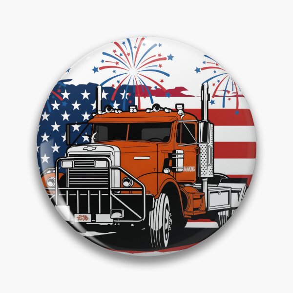 Item preview, Happy 4th Of July Hawk And Son Hauling Company Big Rig Patriotic designed and sold by Angryblu3.