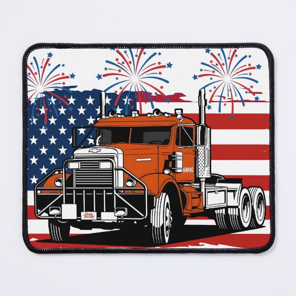 Item preview, Happy 4th Of July Hawk And Son Hauling Company Big Rig Patriotic designed and sold by Angryblu3.