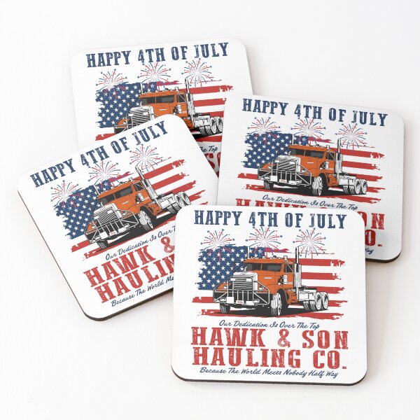 Item preview, Happy 4th Of July Hawk And Son Hauling Company Big Rig Patriotic designed and sold by Angryblu3.
