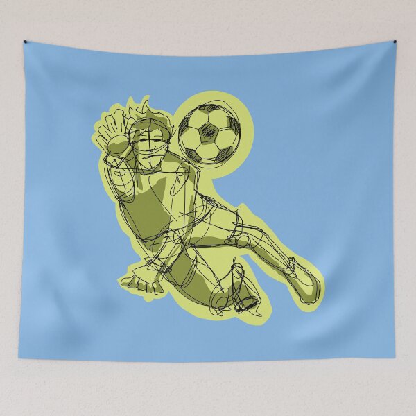 Item preview, Goalkeeper With blue background  designed and sold by missmann.