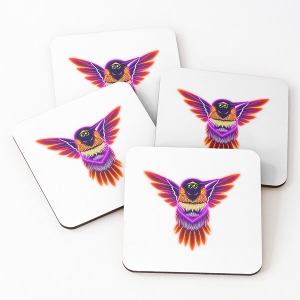 Item preview, Hummingbird Synthwave Neon - Modern Graphic Art T- designed and sold by QuirkThreadsCo.