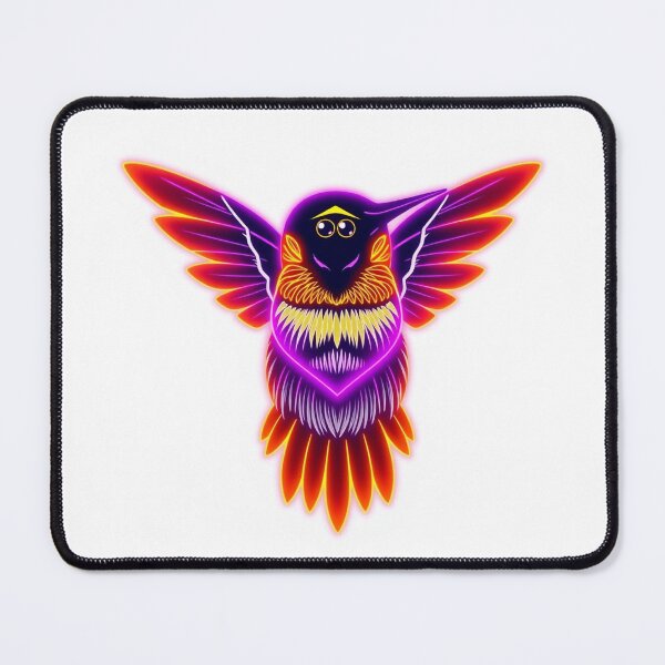 Item preview, Hummingbird Synthwave Neon - Modern Graphic Art T- designed and sold by QuirkThreadsCo.
