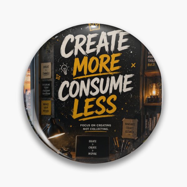 Item preview, Create More Consume Less Creative Poster designed and sold by AuraPixelDesign.