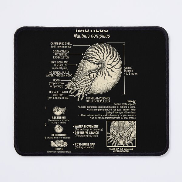 Item preview, Nautilus Scientific Anatomy Biology Animal Lover designed and sold by Kimberley King Art  King Art.