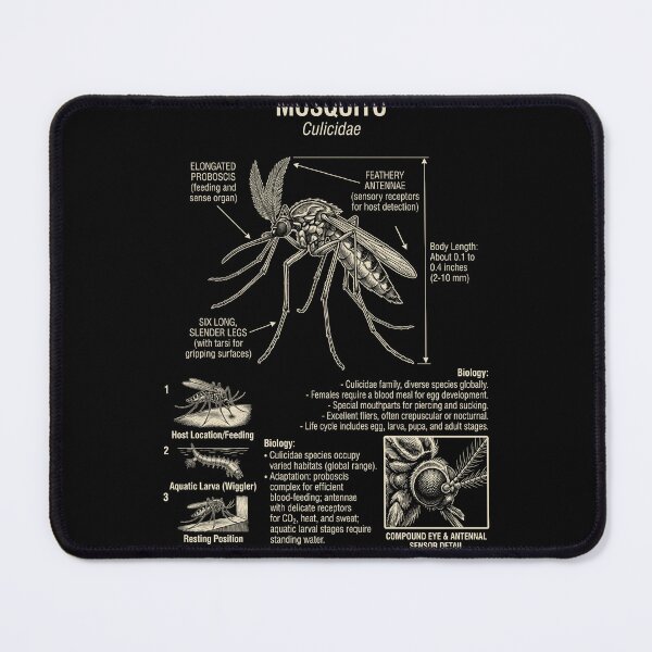 Item preview, Mosquito Scientific Anatomy Biology Animal Lover designed and sold by Kimberley King Art  King Art.
