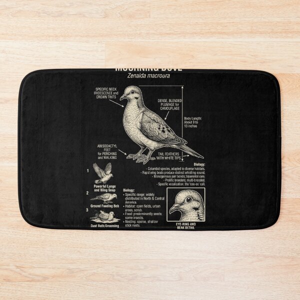 Item preview, Mourning Dove Scientific Anatomy Ornithology Animal Lover designed and sold by Kimberley King Art  King Art.