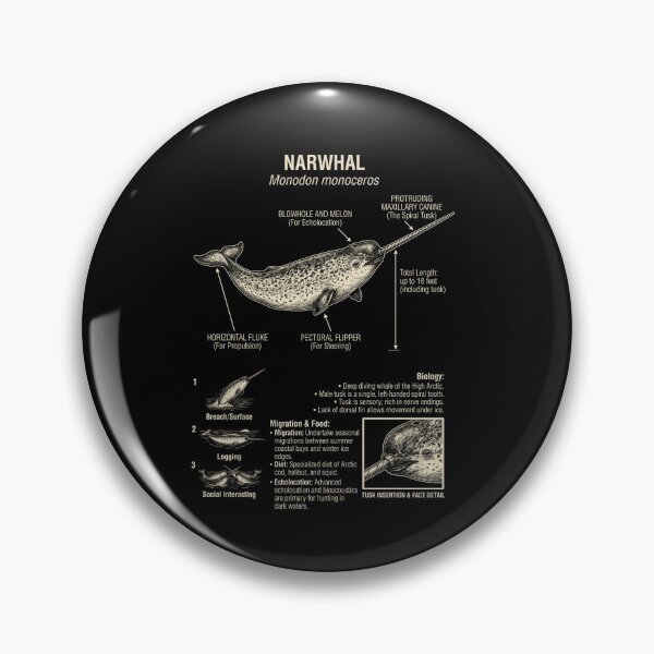 Item preview, Narwhal Scientific Anatomy Biology Animal Lover designed and sold by Kimberley King Art  King Art.