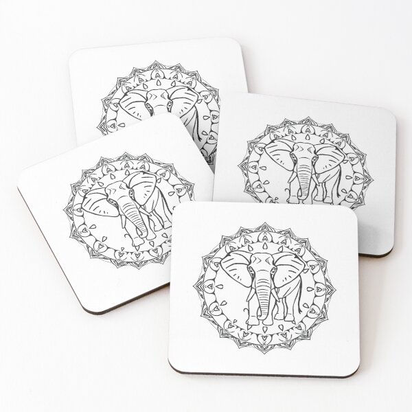 Item preview, Elephant Mandala Line Art - Modern Graphic Art T-S designed and sold by QuirkThreadsCo.