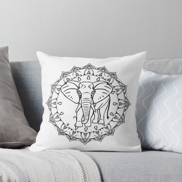 Item preview, Elephant Mandala Line Art - Modern Graphic Art T-S designed and sold by QuirkThreadsCo.