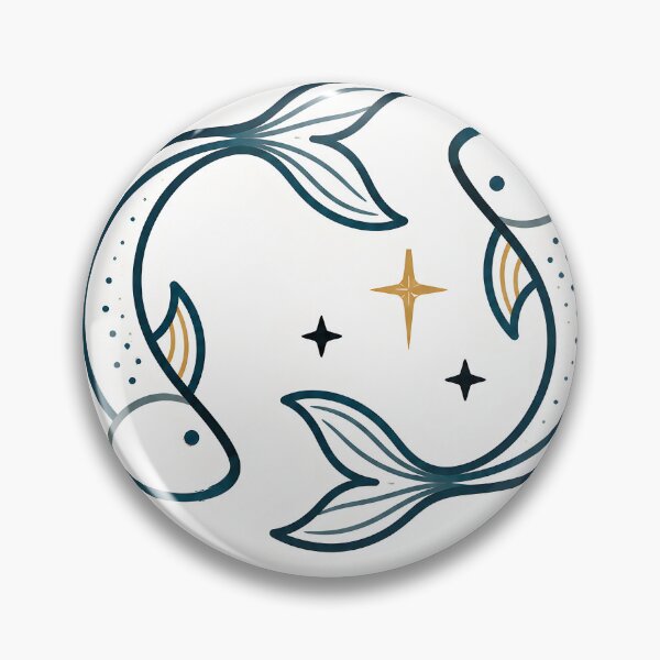 Item preview, Celestial Pisces: Twin Fish  Stars Zodiac Art designed and sold by Clavivs.