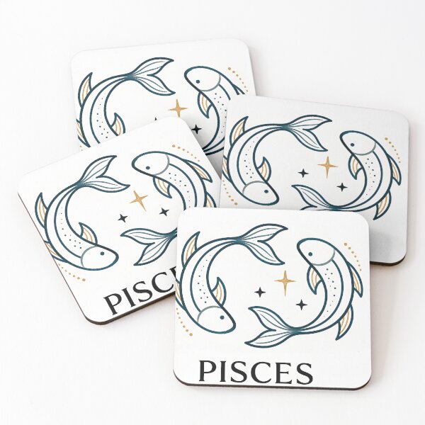 Item preview, Celestial Pisces: Twin Fish  Stars Zodiac Art designed and sold by Clavivs.
